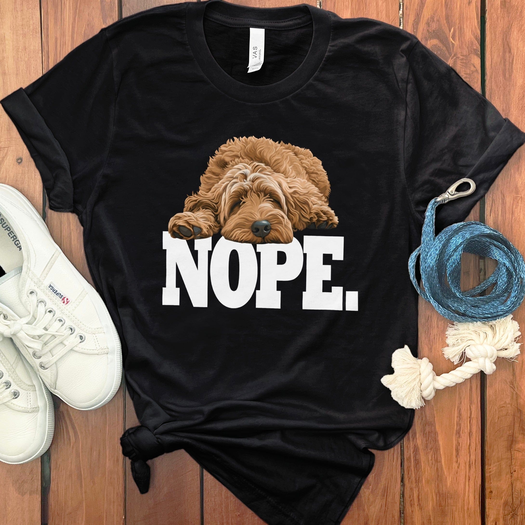 Nope Shirt With Adorable Dog Graphic Design