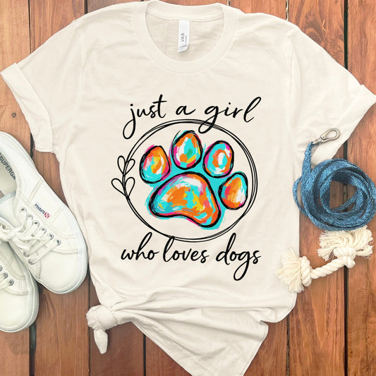Just A Girl Who Loves Dogs Graphic Tee product