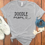 Doodle Mom Cute Casual Gray Graphic T-Shirt