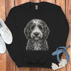 Adorable Detailed Doodle Dog Black Sweatshirt product