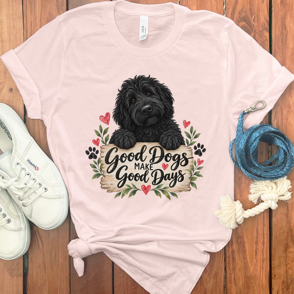 Black Goldendoodle Good Days T-Shirt