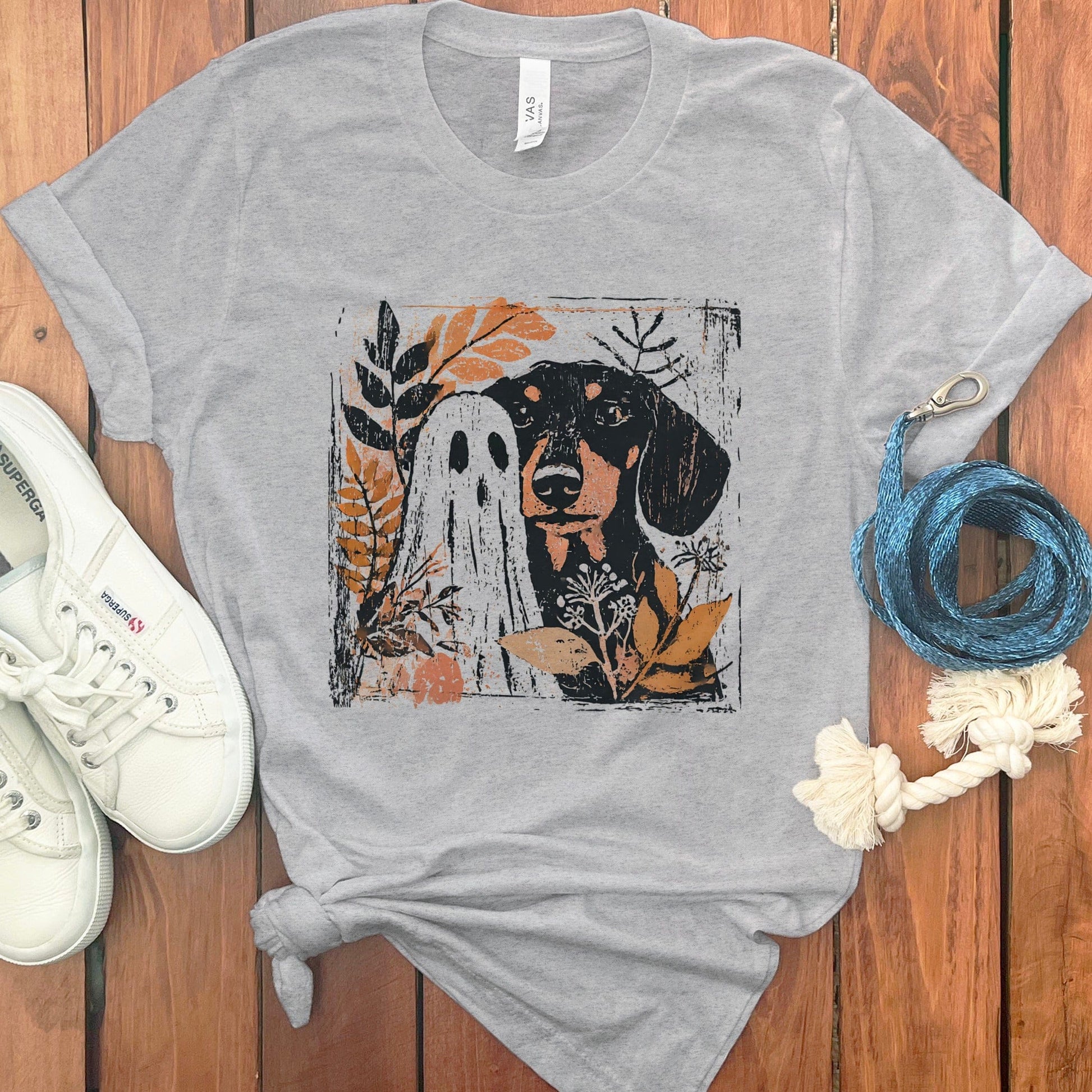 Spooky Dog and Ghost Graphic T-shirt product type