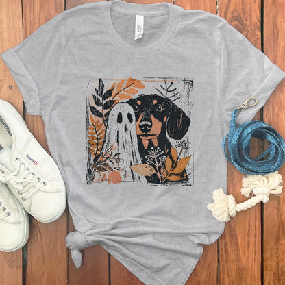 Spooky Dog and Ghost Graphic T-shirt product type