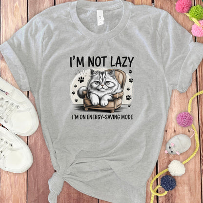 I'm Not Lazy I'm On Energy Saving Mode Cat Shirt product type
