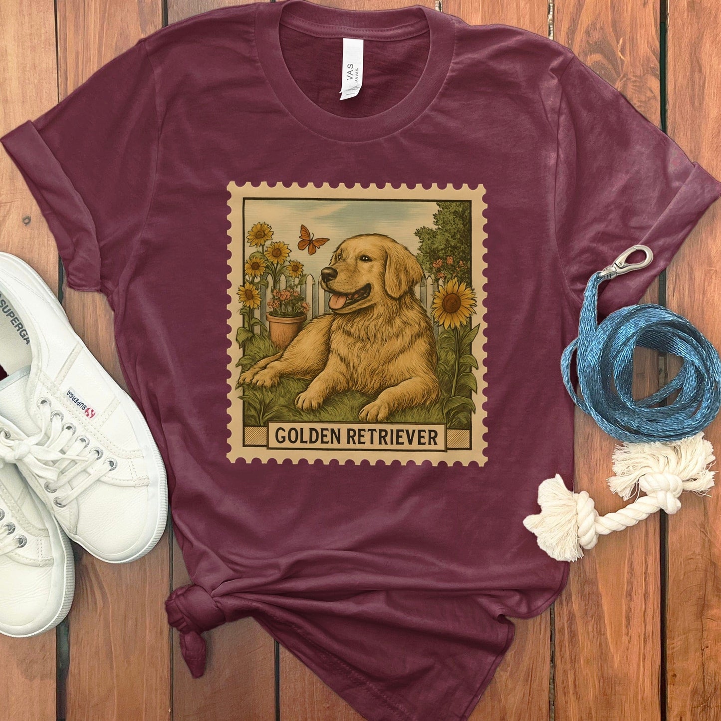 Golden Retriever Dog Stamp Graphic T-Shirt product