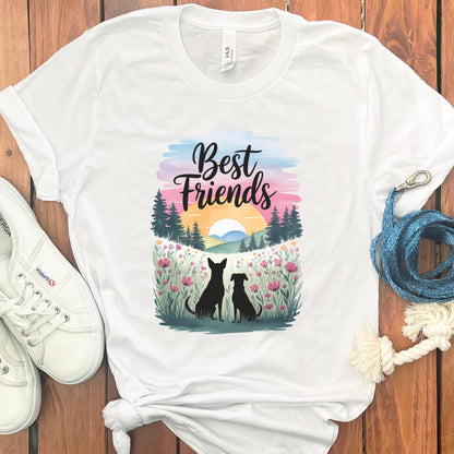 Best Friends Silhouette Sunrise Graphic Tee product type