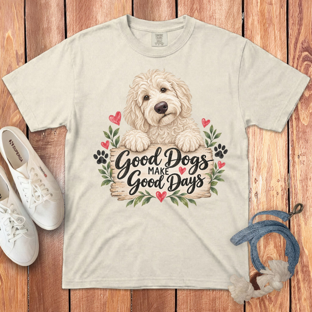 Cream Goldendoodle Good Days Signature T-Shirt