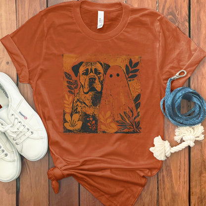 Cute Halloween Dog and Ghost Graphic T-Shirt product