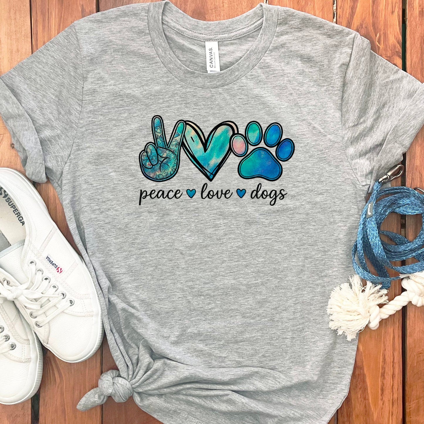 Peace Love Dogs Graphic Tee Shirt product type