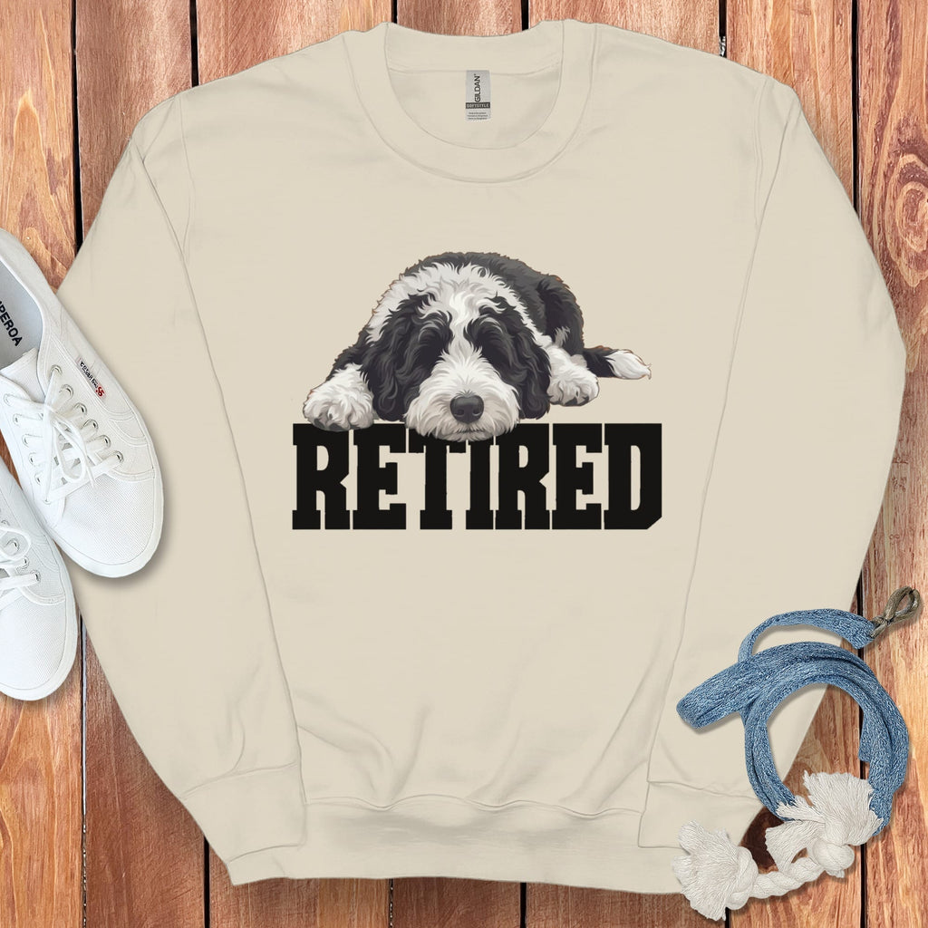 Retired Sleeping Sheepadoodle Sweatshirt in Sand / S by Puppy Jo