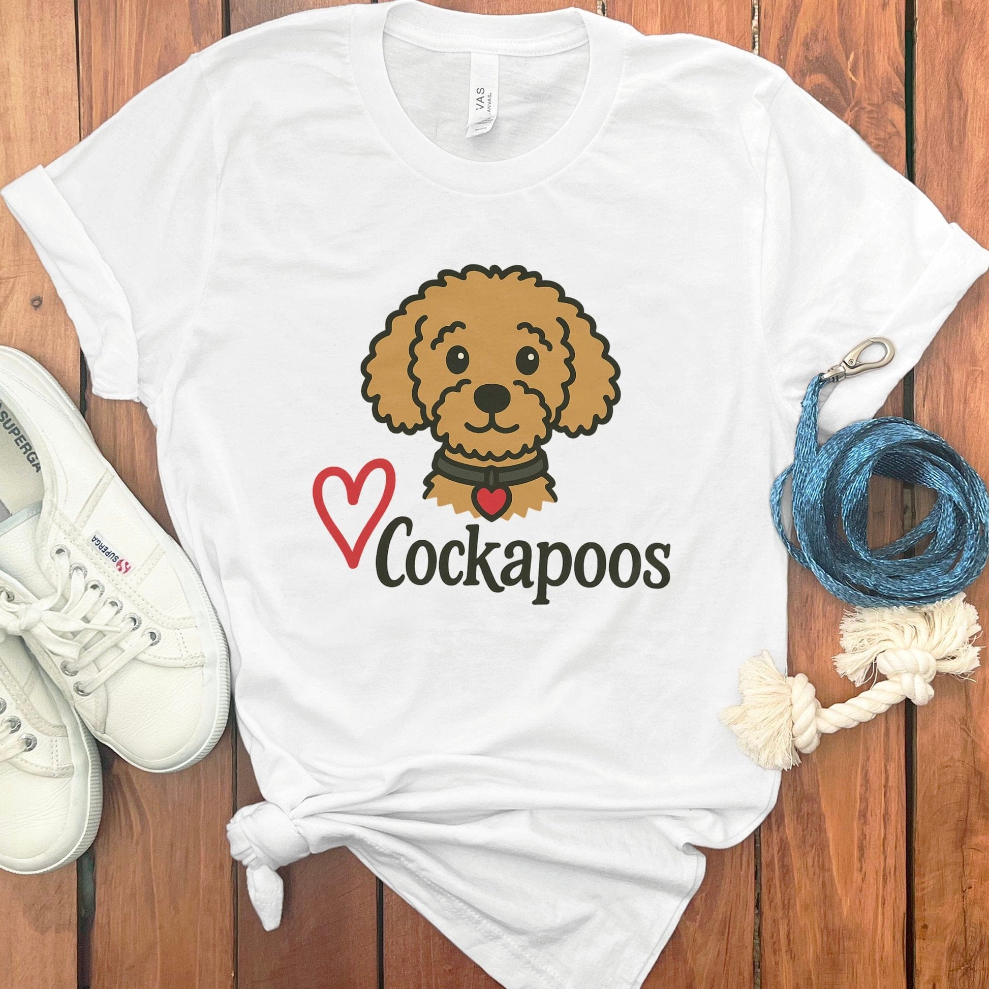 Cute Cockapoo Image Heart Design T-Shirt product type