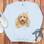 Cute Floral Dog Graphic Sweatshirt for Fashion Lovers