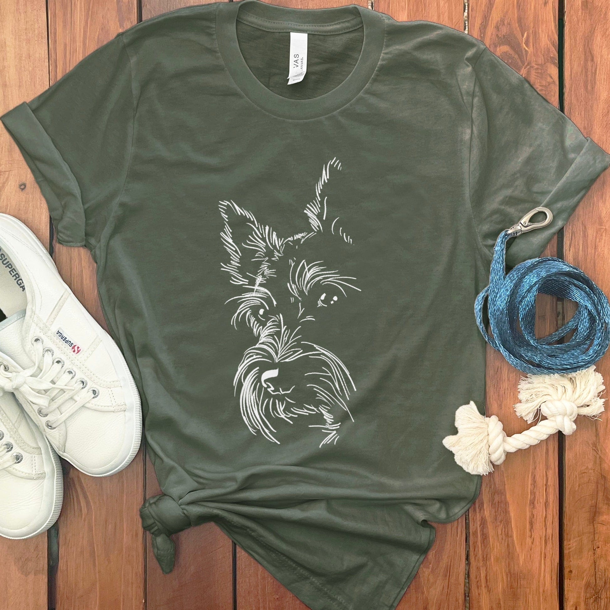 Detailed Dog Sketch Graphic Shirt product