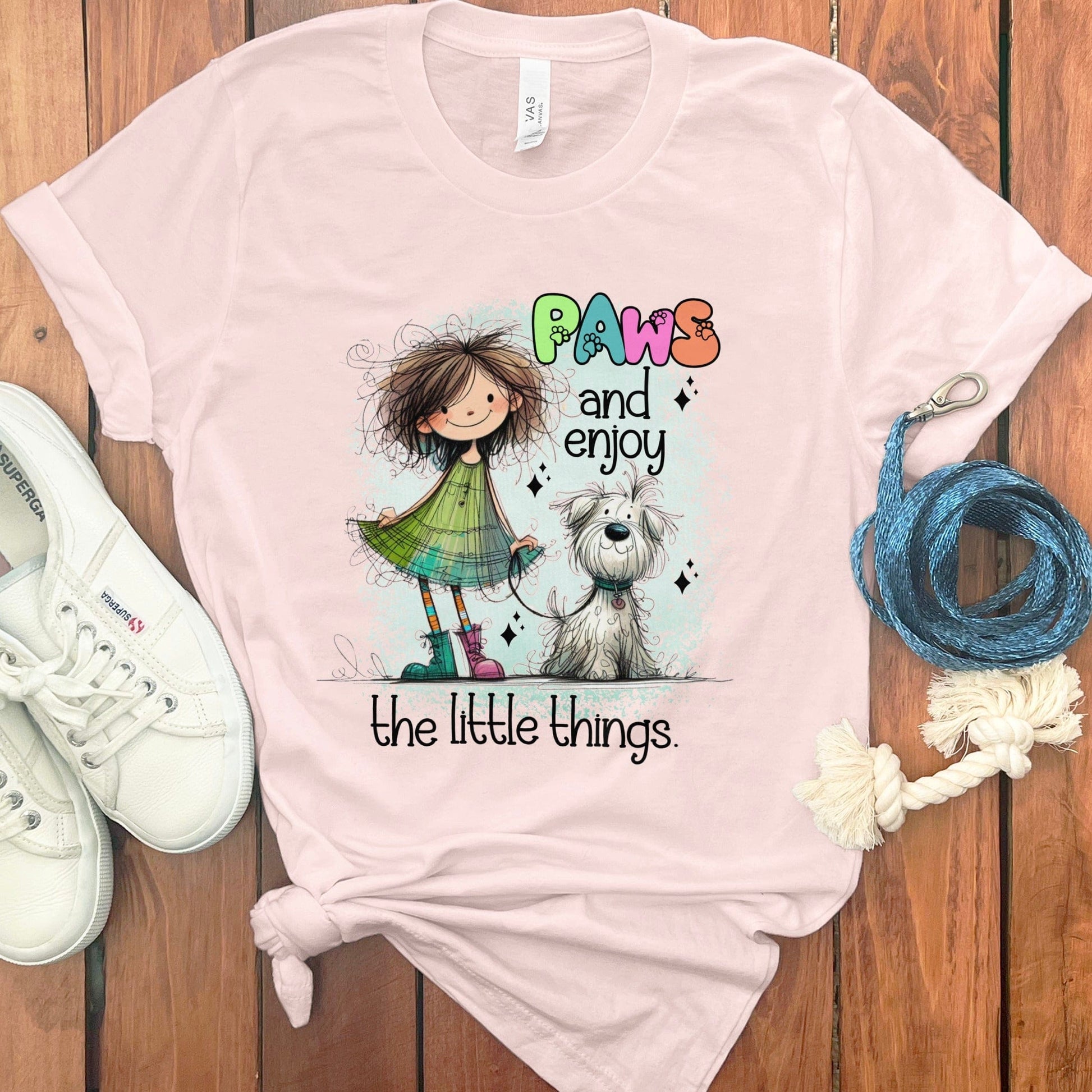 Paws and Enjoy the Little Things Graphic T-Shirt product type