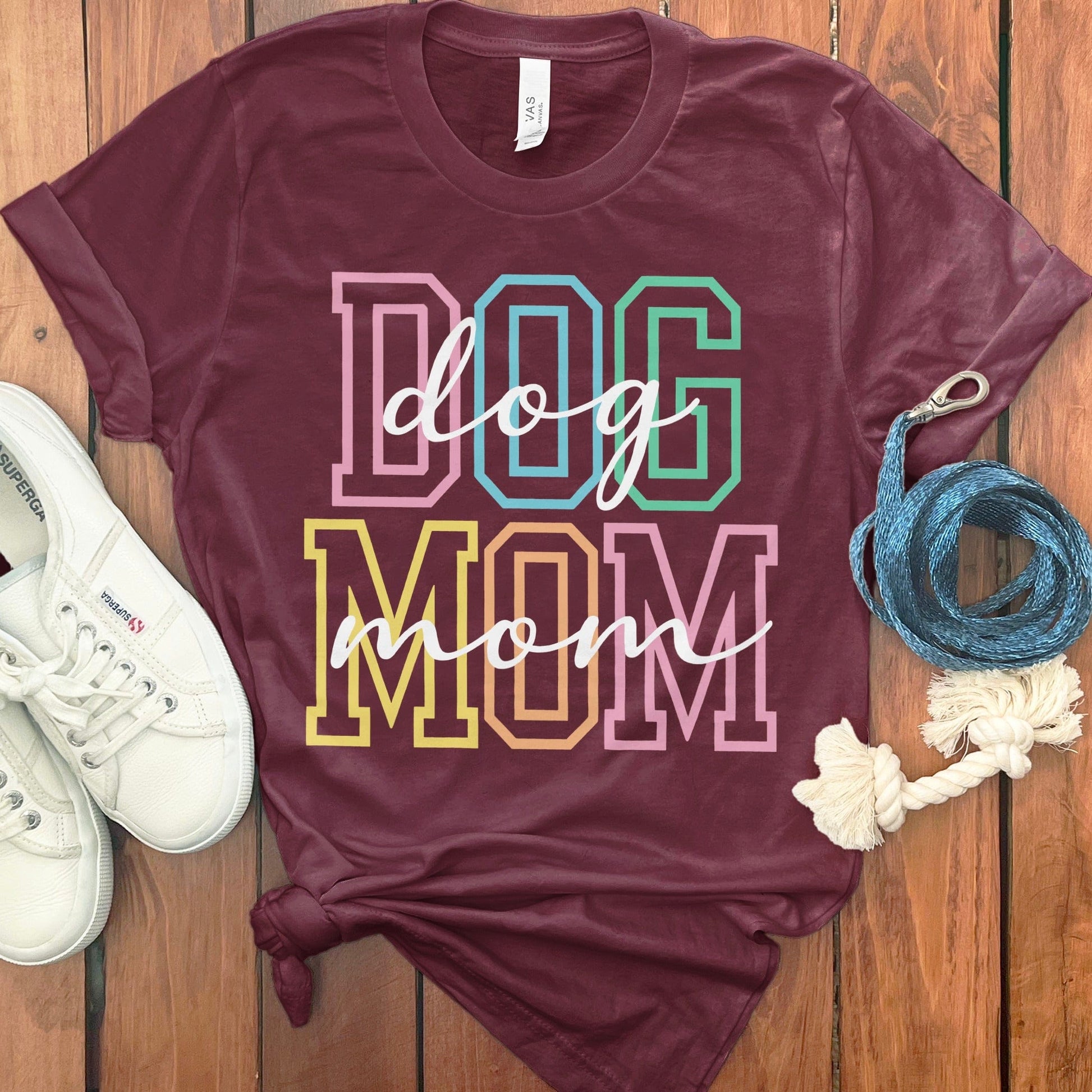 Colorful Dog Mom Graphic Tee Shirt product