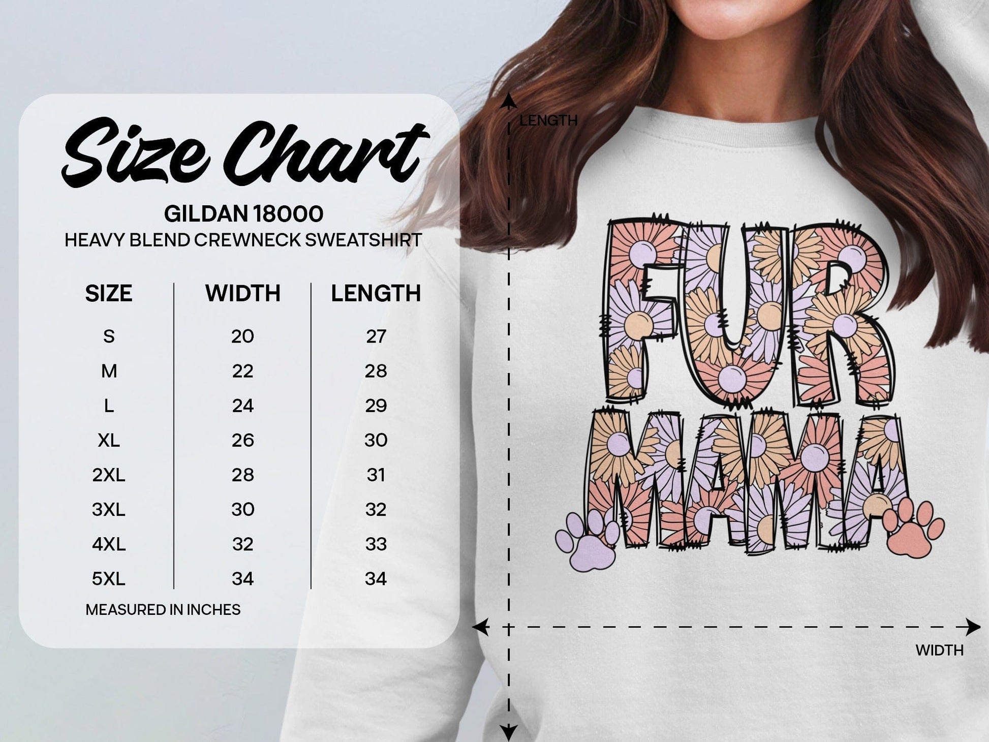 Fur Mama Heavy Blend Crewneck Sweatshirt product