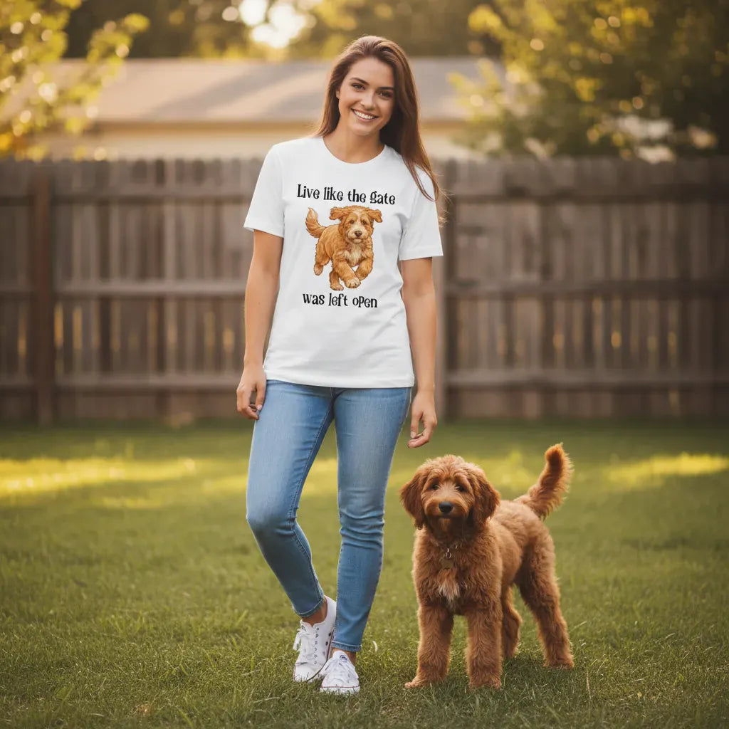 Goldendoodle Gate Open T-Shirt
