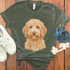 Cute Doodle Dog Design on Unisex T-shirt Product