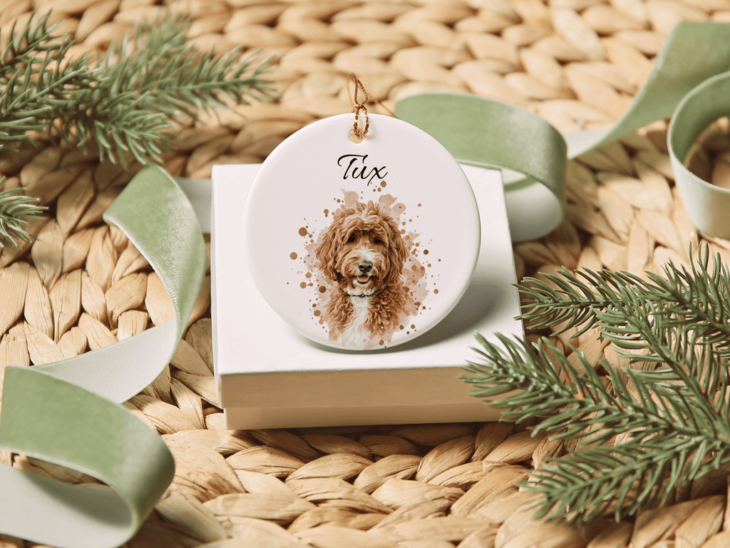 Personalized Watercolor Portrait Pet Ornament in by AnywherePOD
