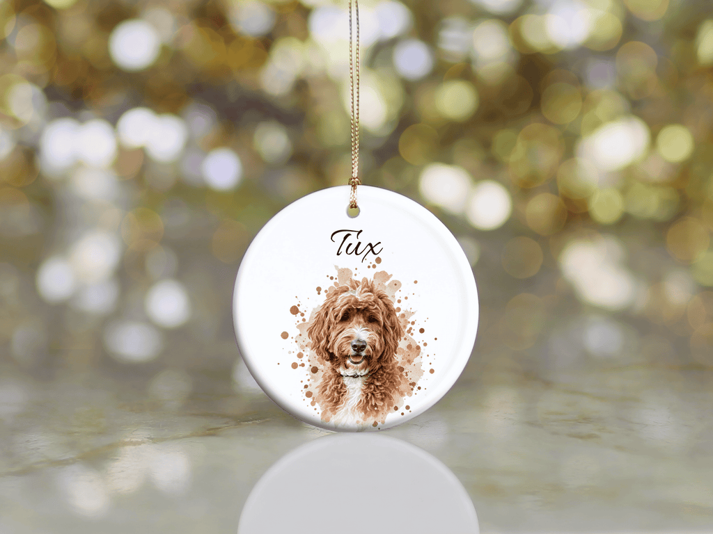 Personalized Watercolor Portrait Pet Ornament in by AnywherePOD