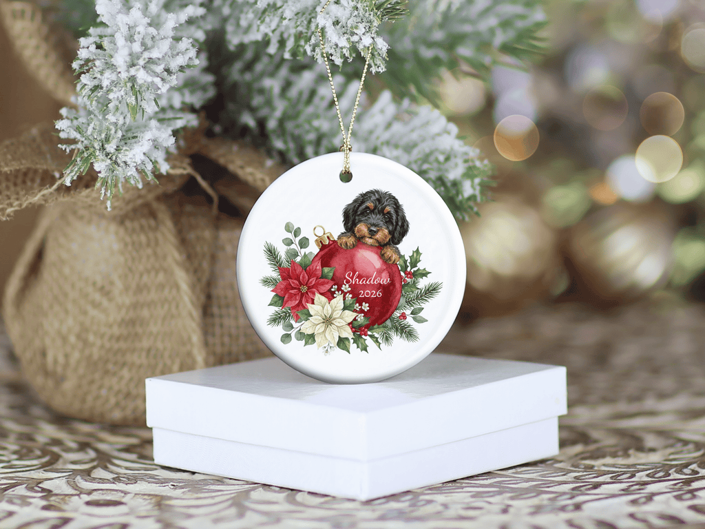 First Christmas Phantom Goldendoodle Ornament in by AnywherePOD