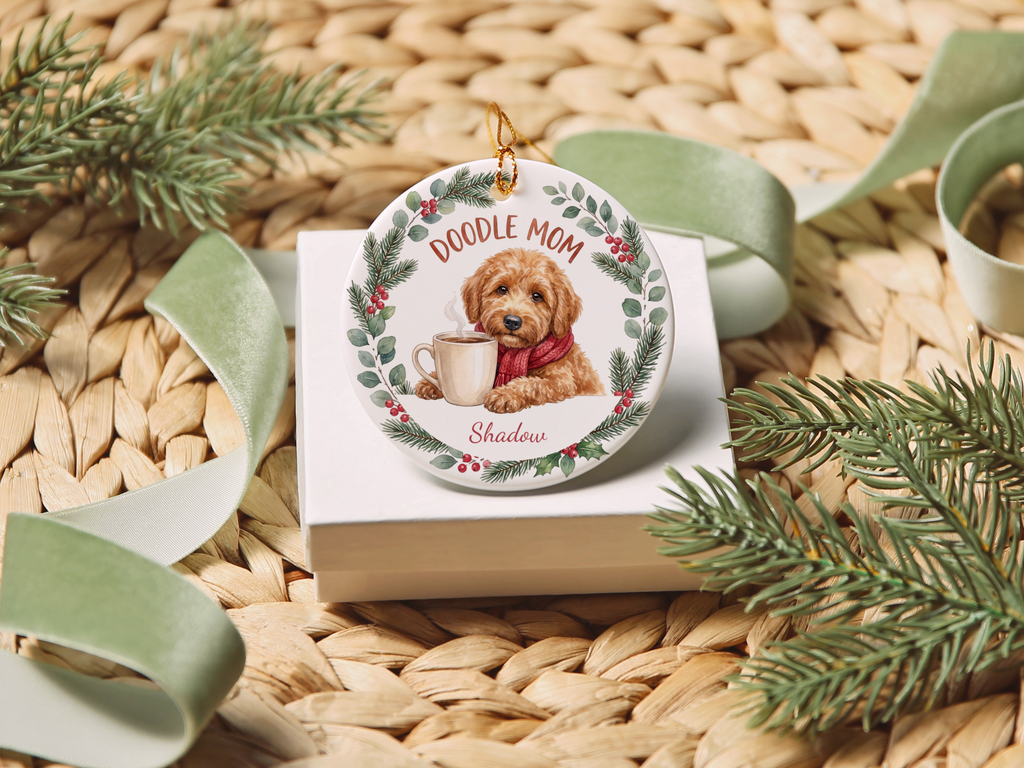 Personalized Golden Goldendoodle Doodle Mom Ornament