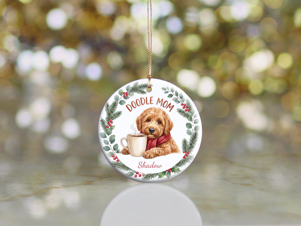Personalized Golden Goldendoodle Doodle Mom Ornament