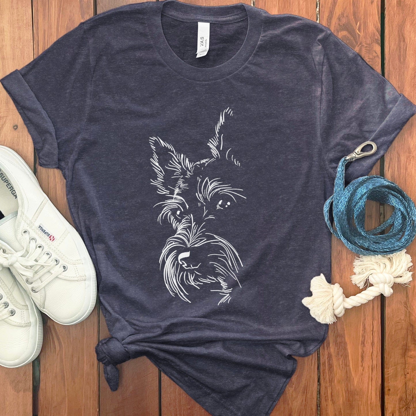 Dog Face Print Casual T-Shirt Stylish Graphic Tee product