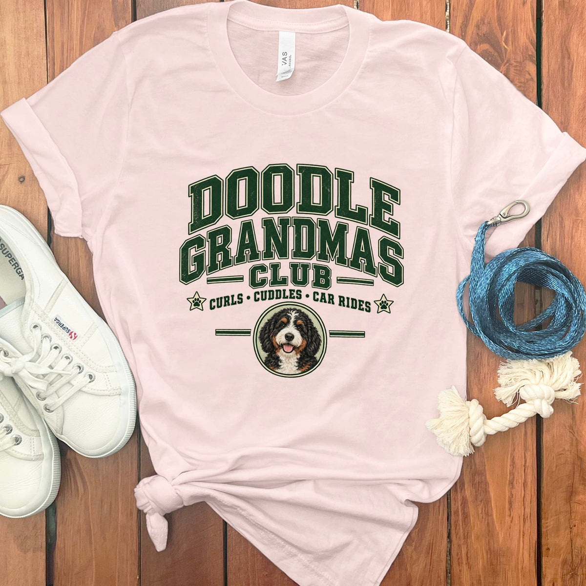 Bernedoodle Grandmas Club in Soft Pink / S by Puppy Jo