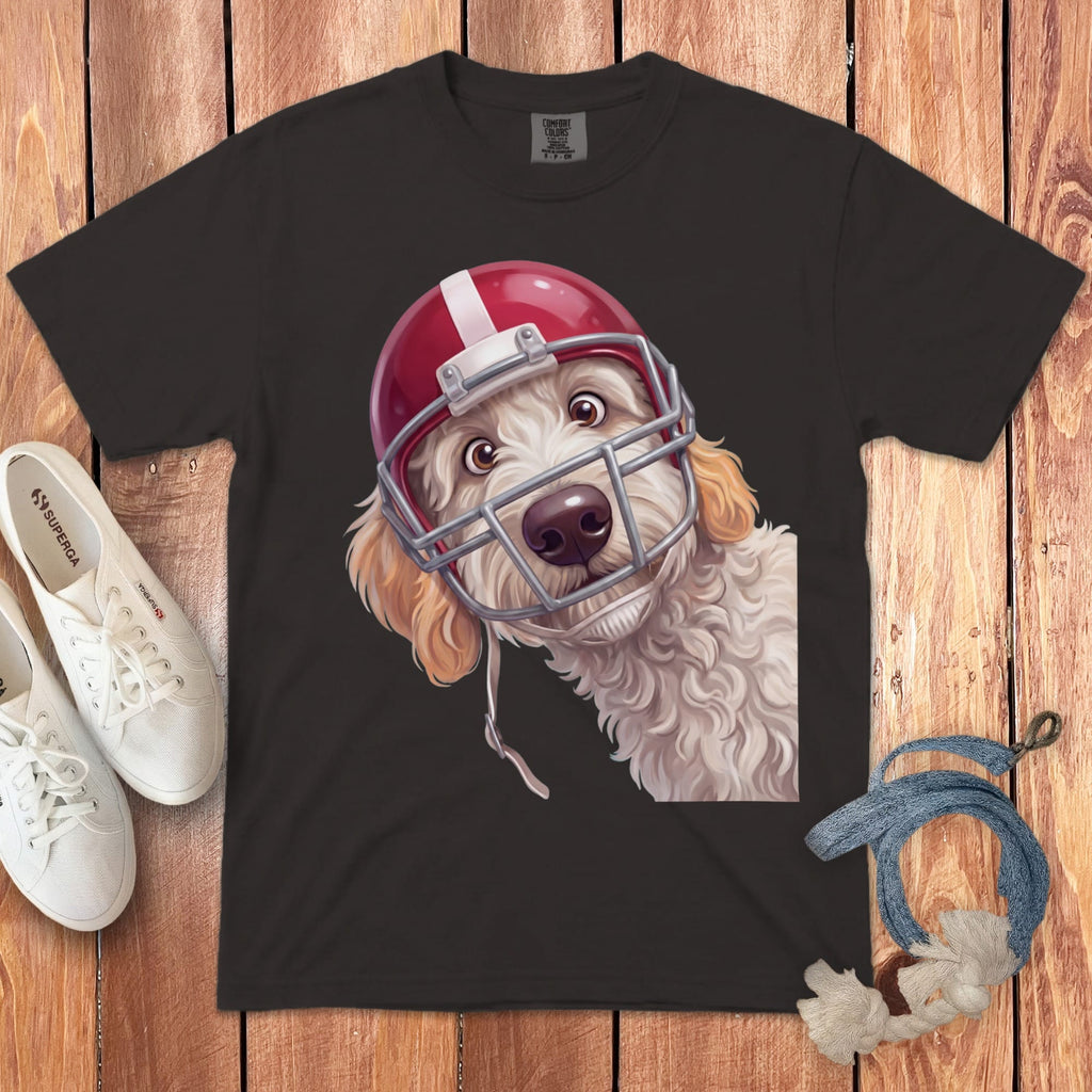 Maltipoo Football Helmet Signature T-Shirt in Graphite / S by Puppy Jo