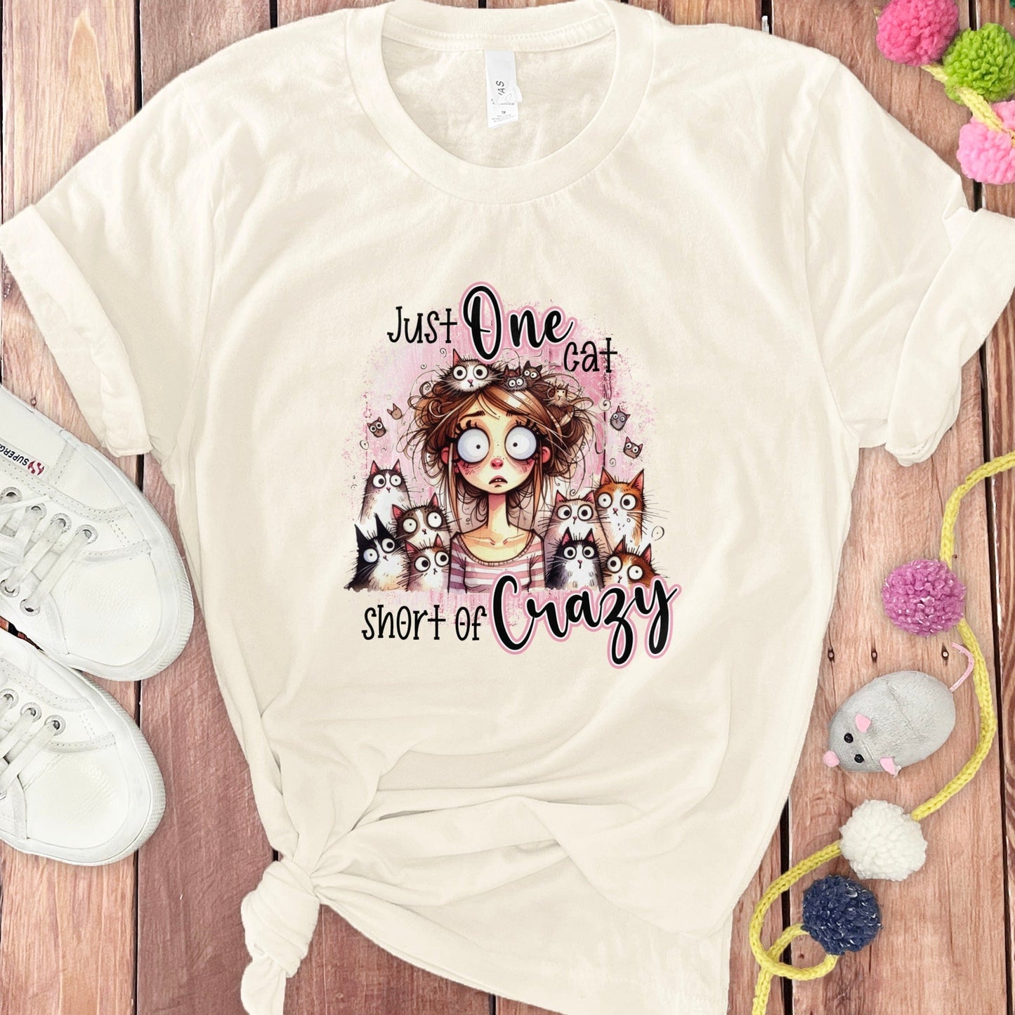 Just One Cat Short of Crazy T-shirt product