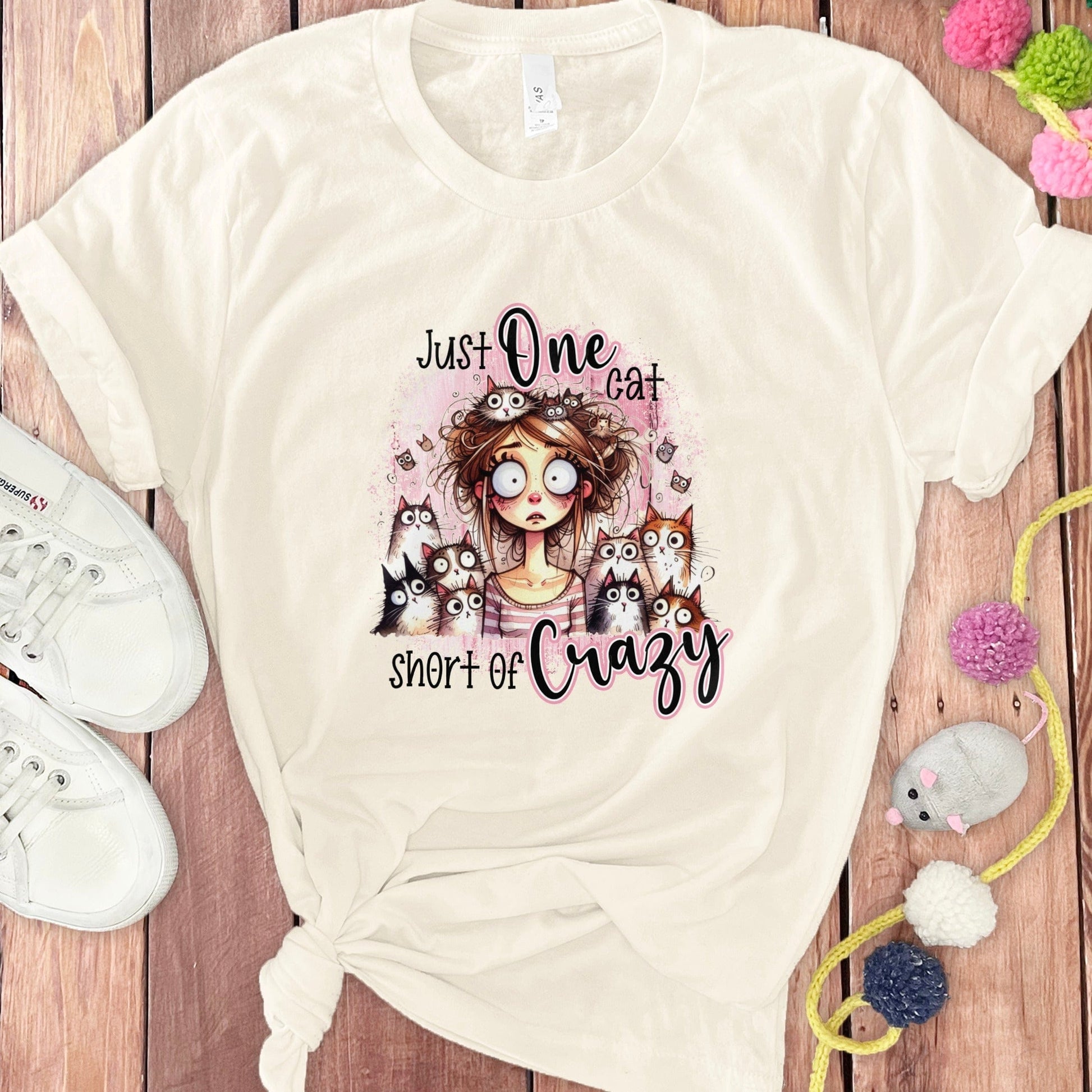 Just One Cat Short of Crazy T-shirt product