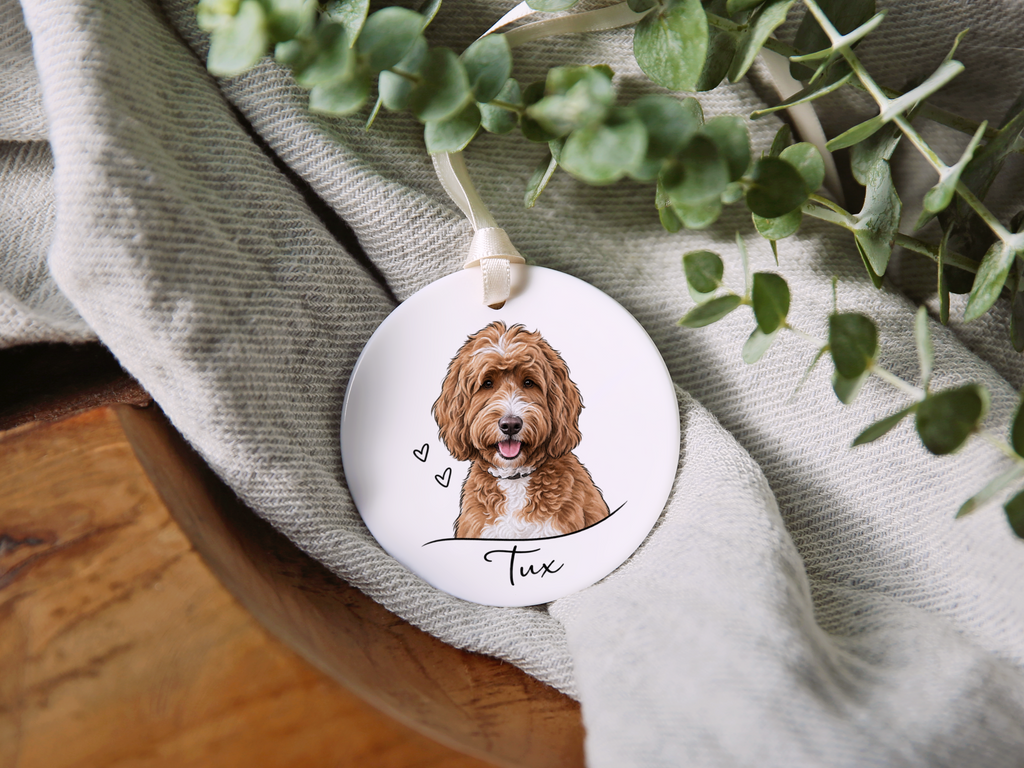 Personalized Pet Watercolor Sketch Ornament