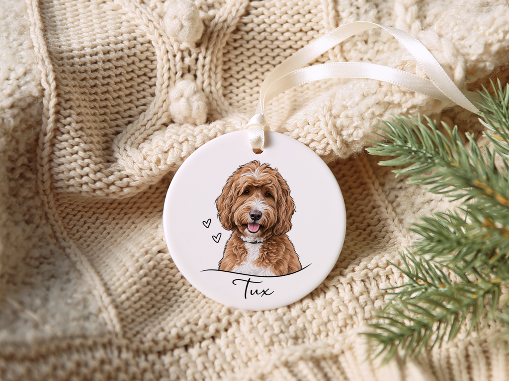 Personalized Pet Watercolor Sketch Ornament