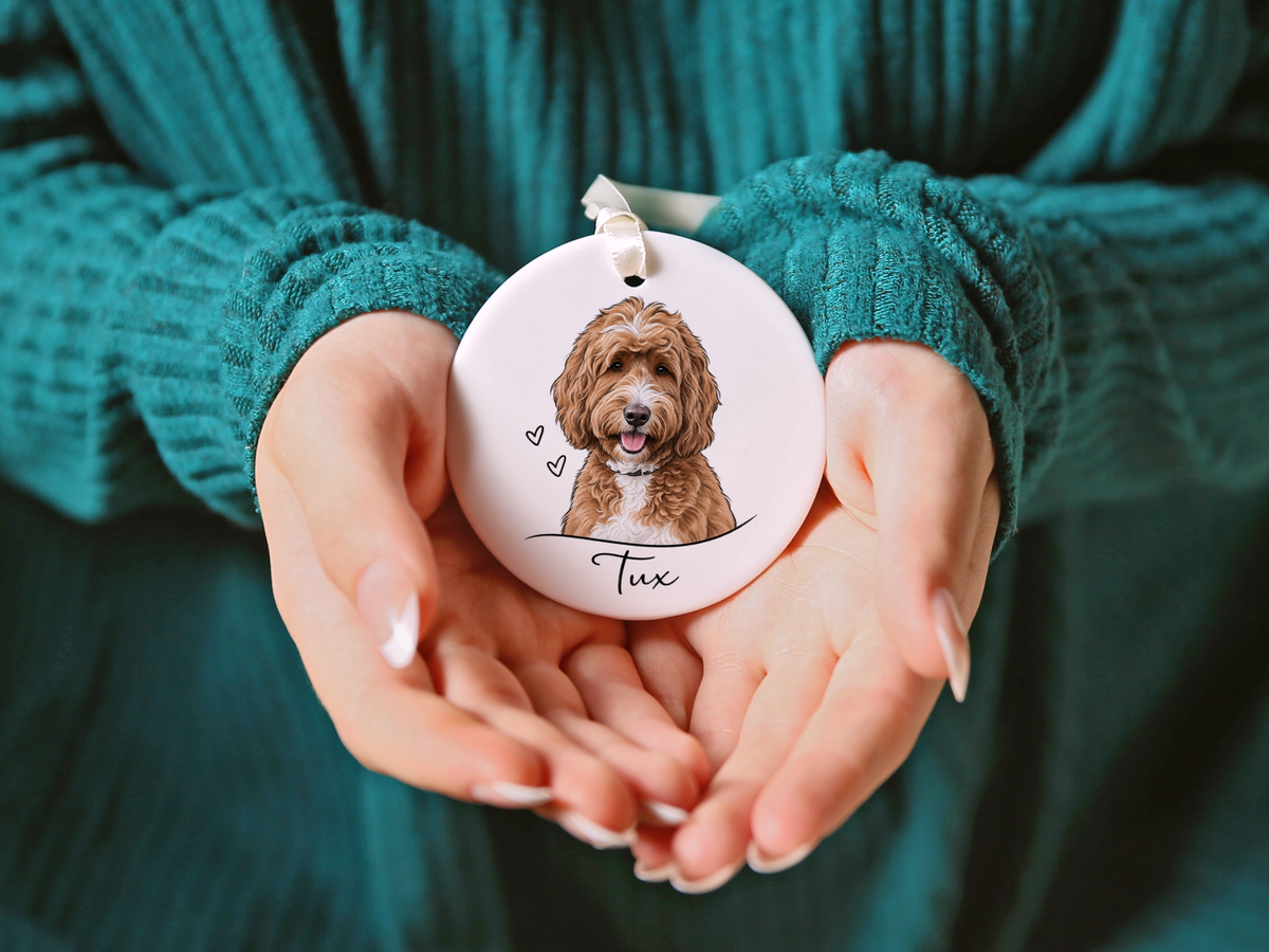Personalized Pet Watercolor Sketch Ornament