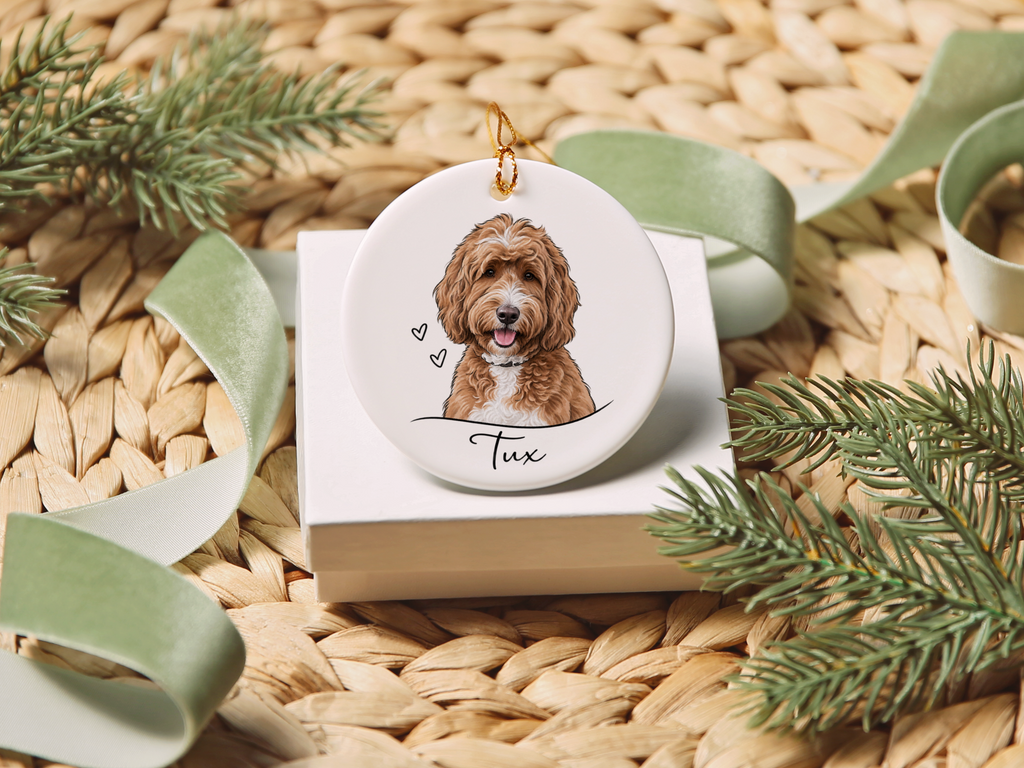 Personalized Pet Watercolor Sketch Ornament