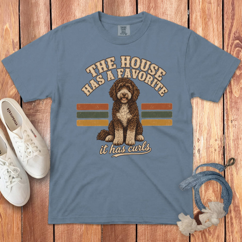 Doodle Favorite House Signature T-Shirt in Blue Jean / S by Puppy Jo