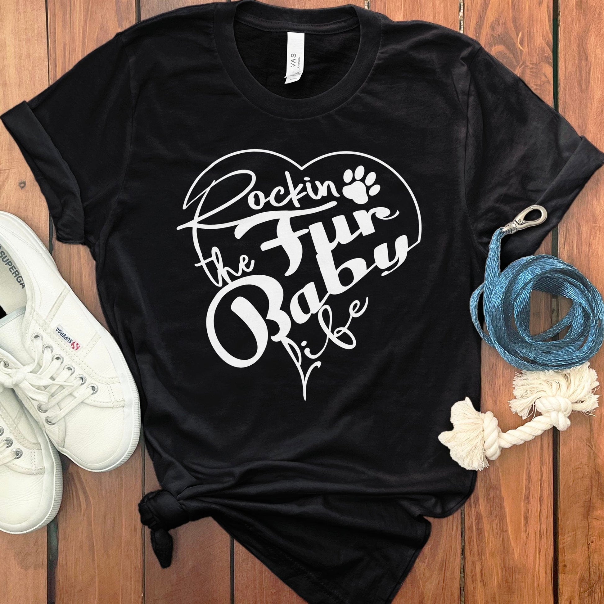 Rockin the Fur Baby Life Heartbeat T-Shirt product