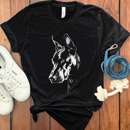 Artistic Dog Drawing Graphic Black T-shirt product