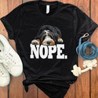 Nope Funny Dog Graphic Tee Product