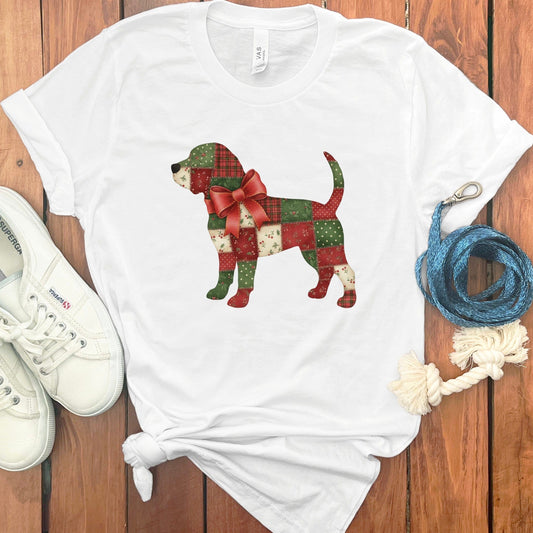 Festive Holiday Patchwork Dog Graphic T-shirt product