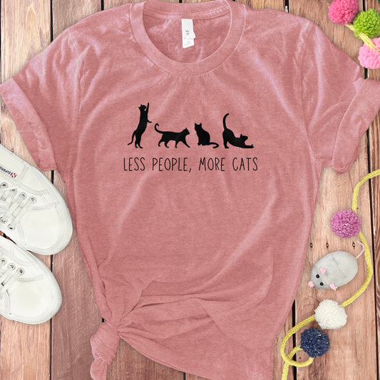 Less People More Cats Graphic T-Shirt product type