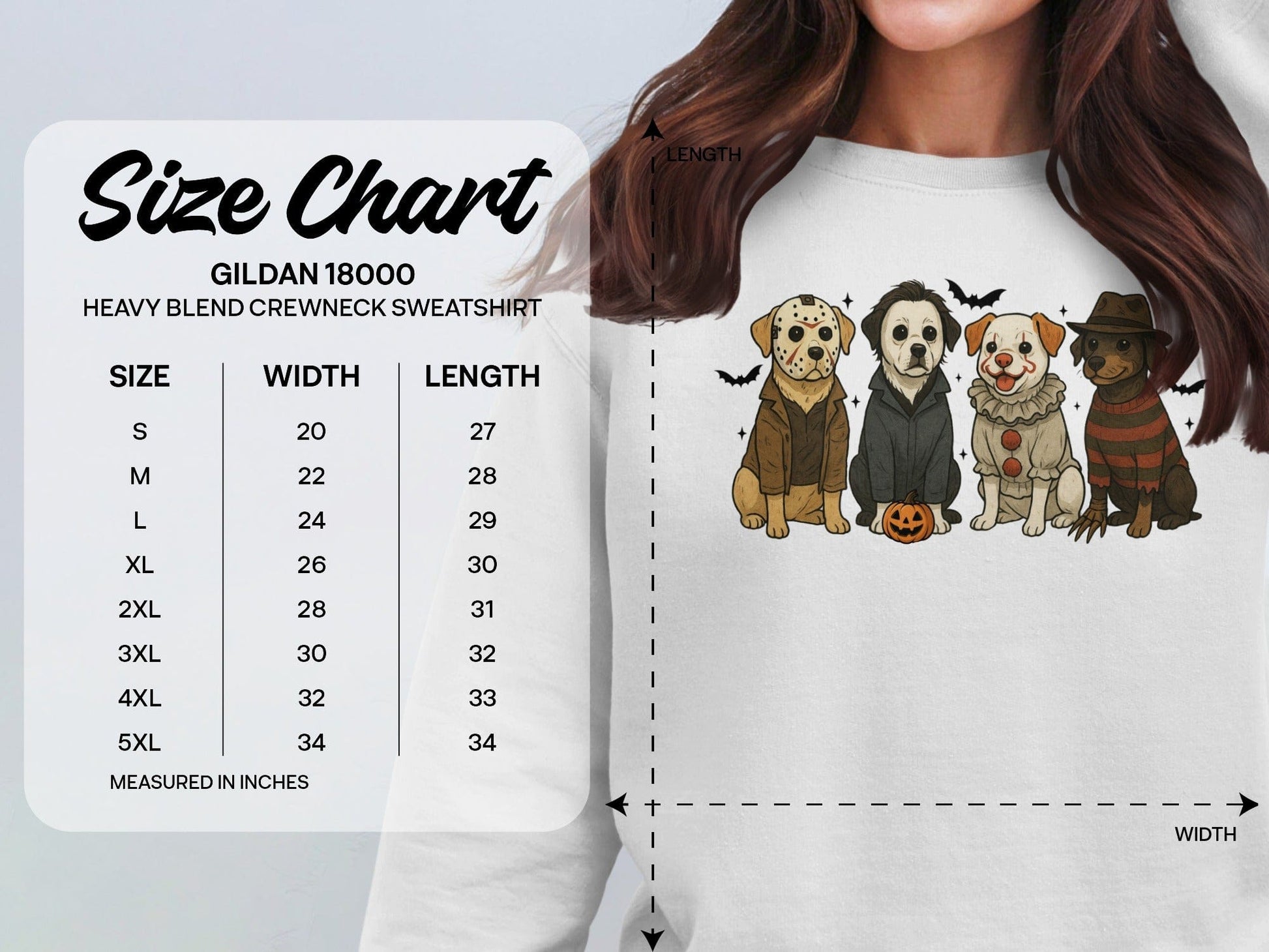Cute Halloween Dogs Printed Crewneck Sweatshirt product
