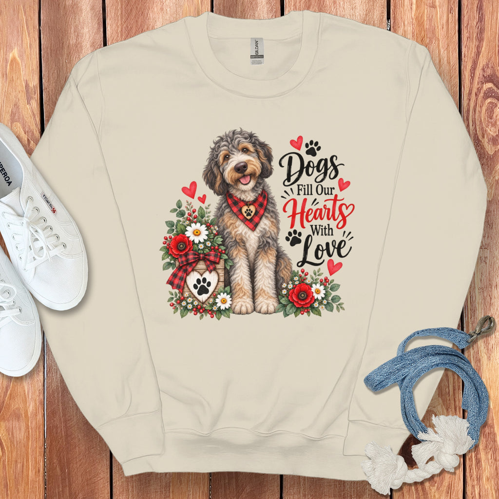 Aussiedoodle Hearts Love Sweatshirt