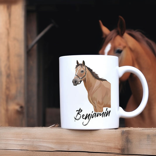 Custom Horse Drawing Mug - PuppyJo Mug