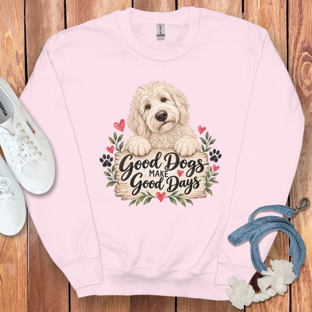 Cream Goldendoodle Good Days Sweatshirt