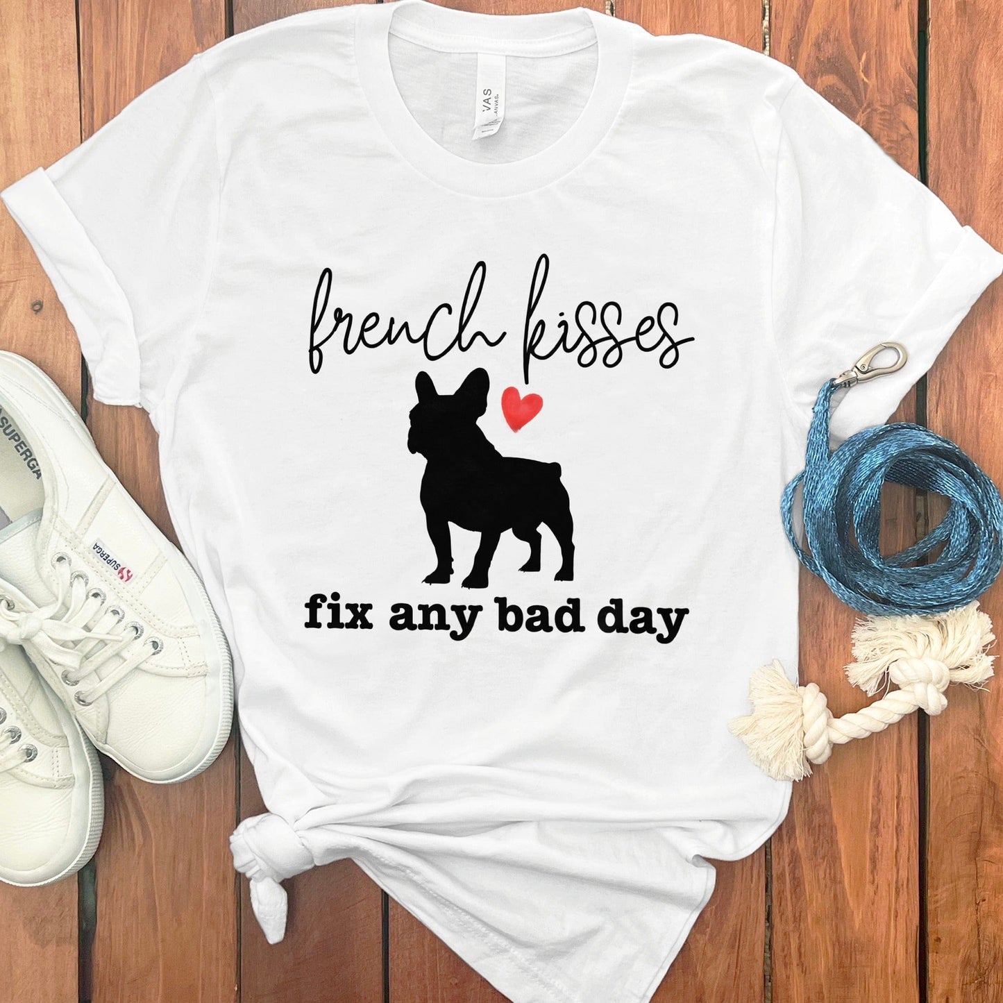 French Kisses Fix Any Bad Day Graphic Shirt product type