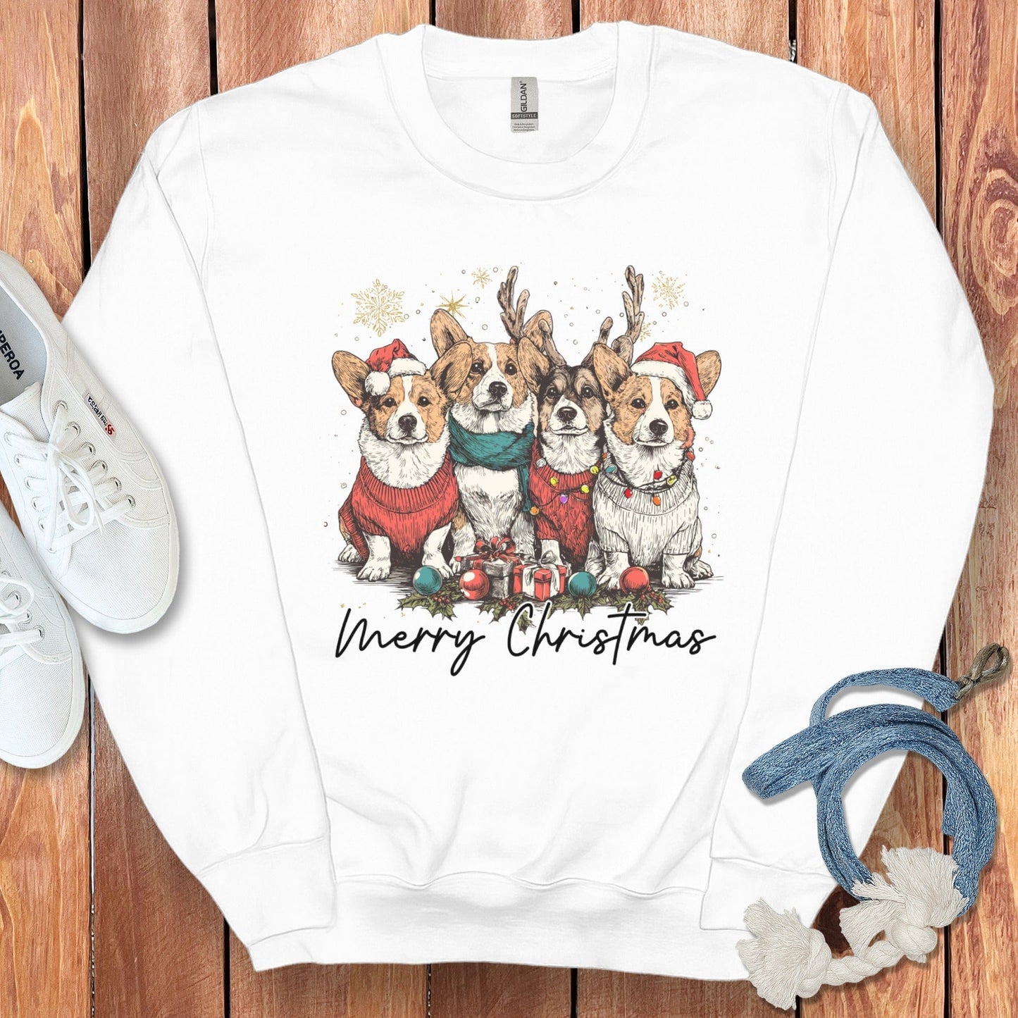 Cute Dogs Merry Christmas Sweatshirt