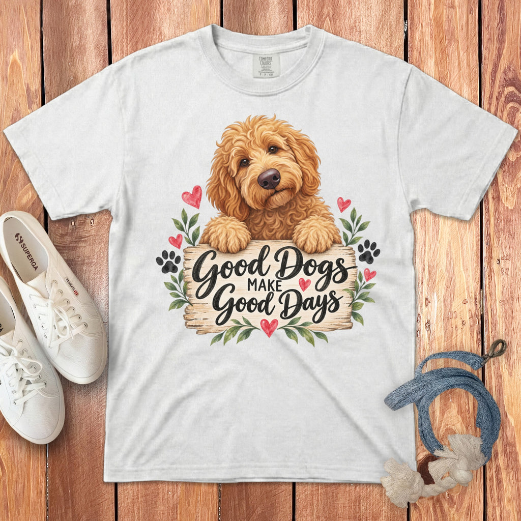 Apricot Goldendoodle Good Days Signature T-Shirt