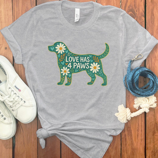 Love Has 4 Paws Graphic Dog Lover Shirt product